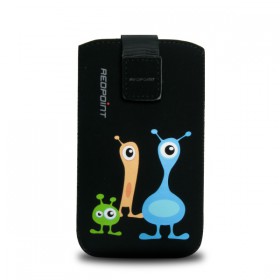 Univerzálne púzdro RedPoint Velvet, Nabuk, motív Alien, veľkosť XXL