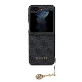 Guess 4G Charms Zadní Kryt pro Samsung Galaxy Z Flip 5 Grey