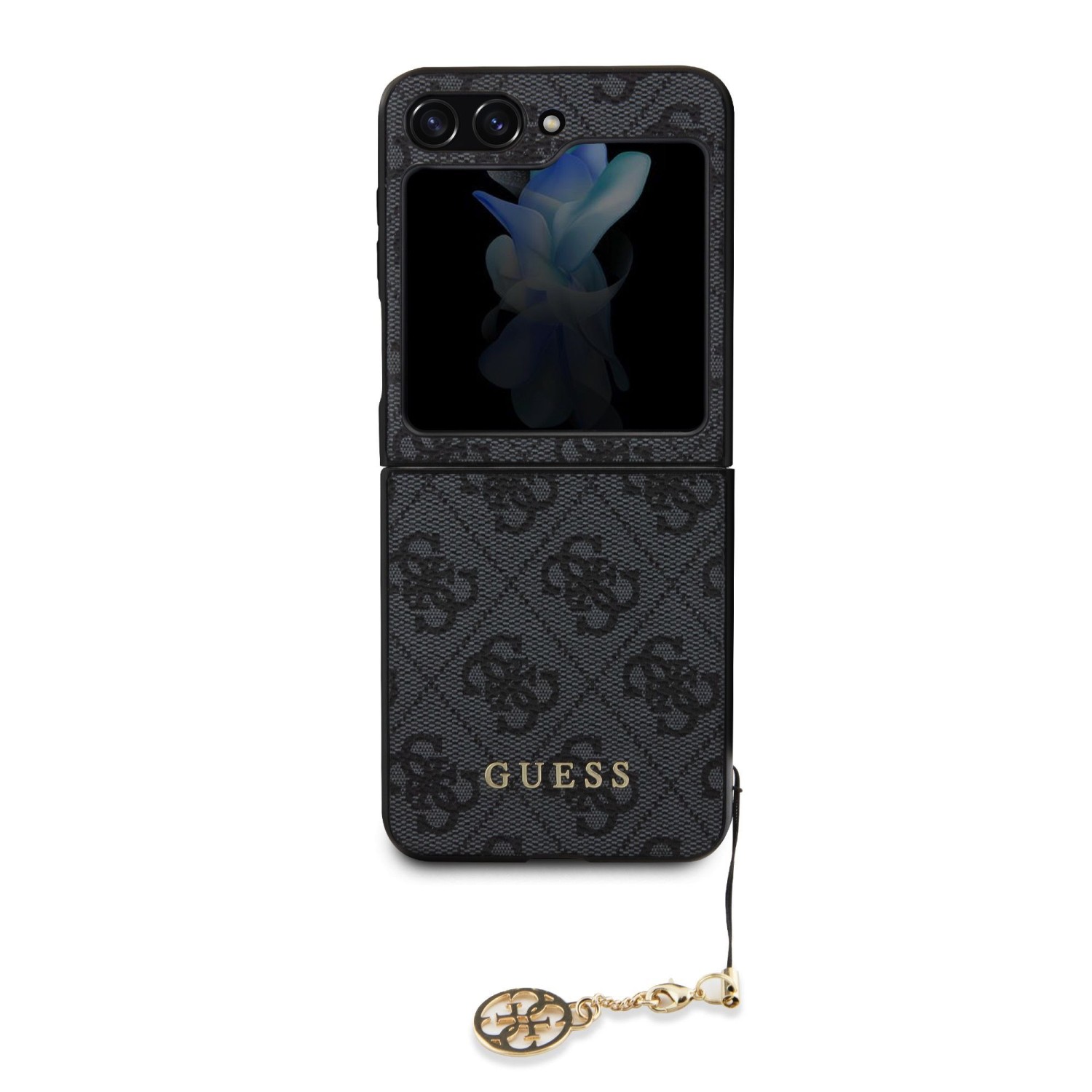 Guess 4G Charms Zadní Kryt pro Samsung Galaxy Z Flip 5 Grey