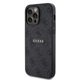 Guess PU Leather 4G Colored Ring MagSafe Zadní Kryt pro iPhone 14 Pro Max Black