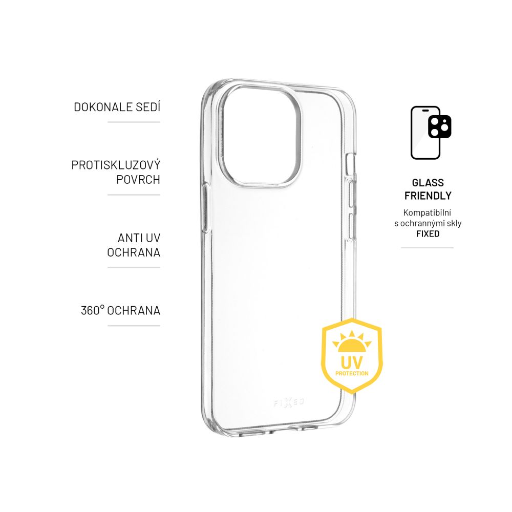 TPU gelové pouzdro FIXED Slim AntiUV pro OnePlus 12R, čiré