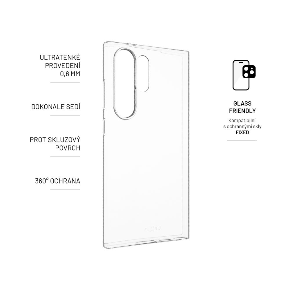 Ultratenké TPU gélové púzdro FIXED Skin pre Samsung Galaxy S24 Ultra, 0,6 mm, číre