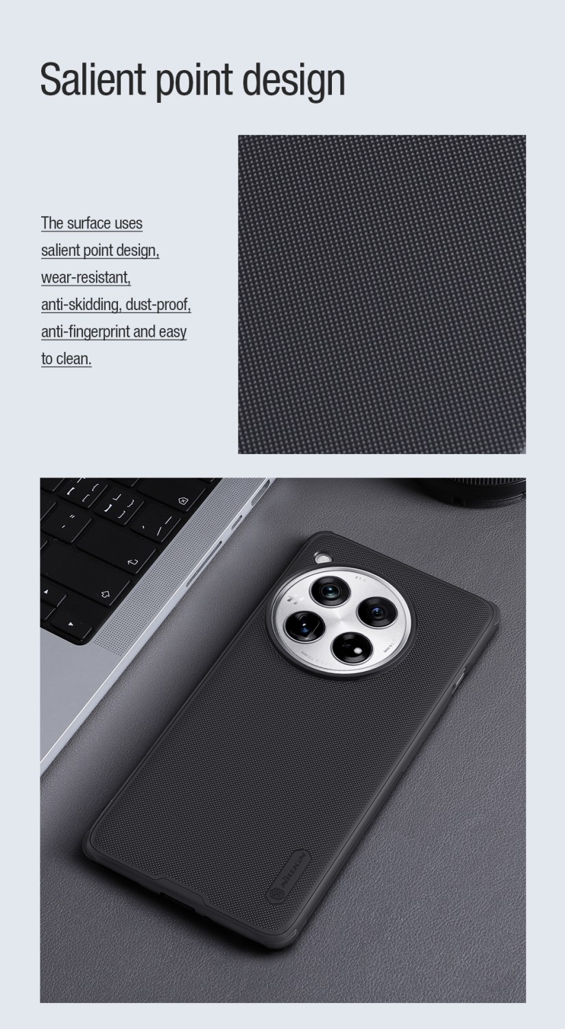 Nillkin Super Frosted PRO Magnetic Zadní Kryt pro OnePlus 12 Black