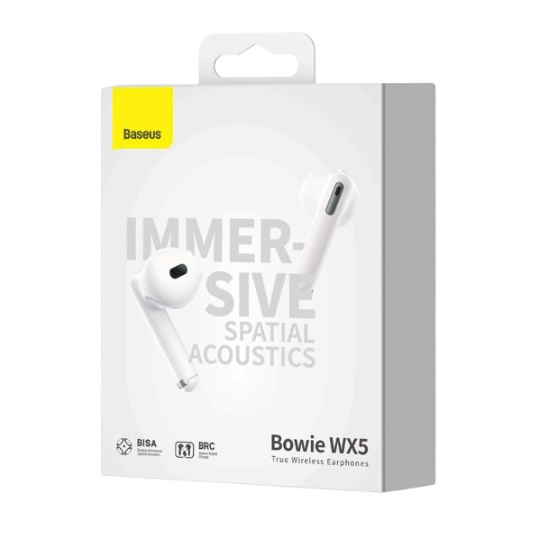 Baseus Bowie WX5 Bezdrátová Sluchátka White