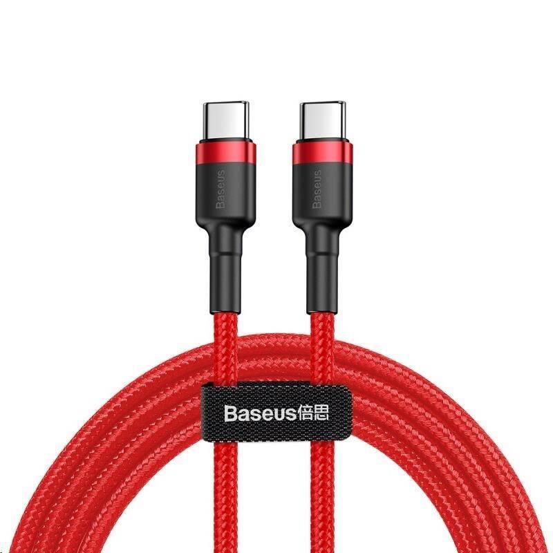 Dátový kábel Baseus Cafule USB-C/USB-C PD2.0 2m 60W (20V 3A) červený