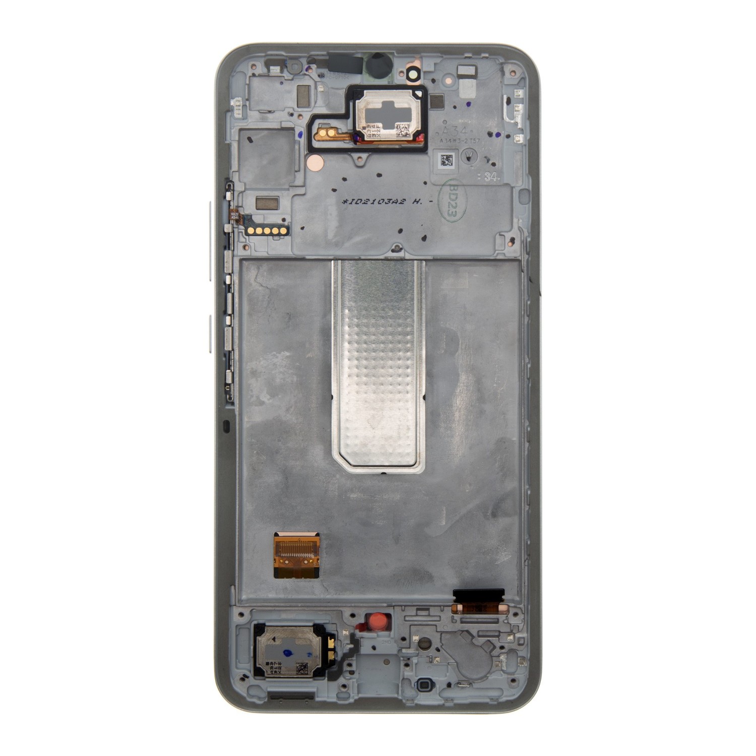 LCD + dotyk + predný kryt pre Samsung Galaxy A34 5G, awesome silver (Service Pack)