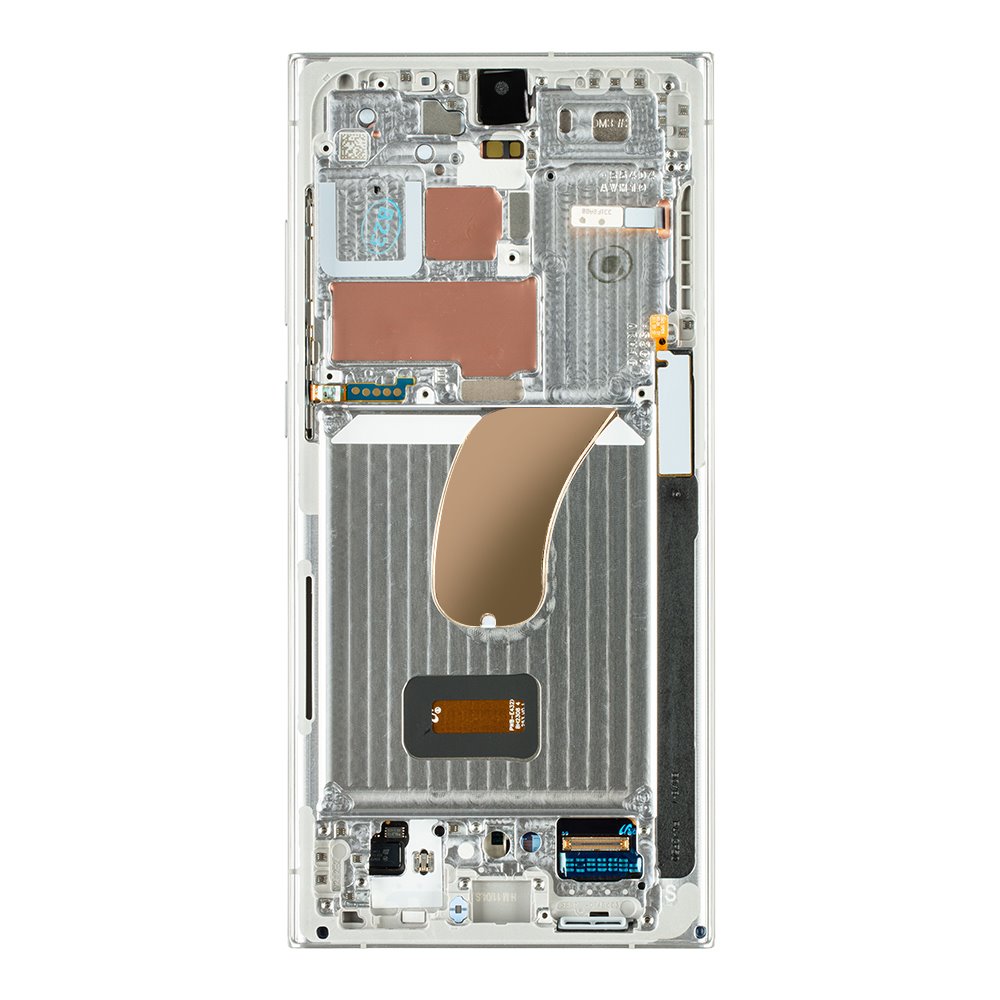 LCD + dotyk + predný kryt pre Samsung Galaxy Galaxy S23 Ultra, lime/sky blue ( Service pack )