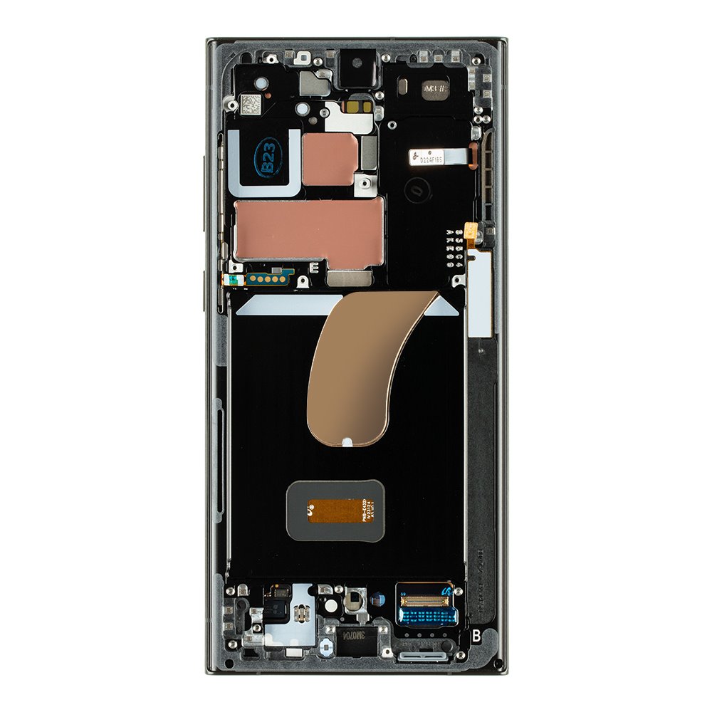 LCD + dotyk + predný kryt pre Samsung Galaxy Galaxy S23 Ultra, graphite/red (Service pack)