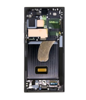 LCD + dotyk + predný kryt pre Samsung Galaxy Galaxy S23 Ultra, phantom black (Service pack)