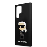 Karl Lagerfeld Liquid Silicone Ikonik NFT Zadní Kryt pro Samsung Galaxy S24 Ultra Black