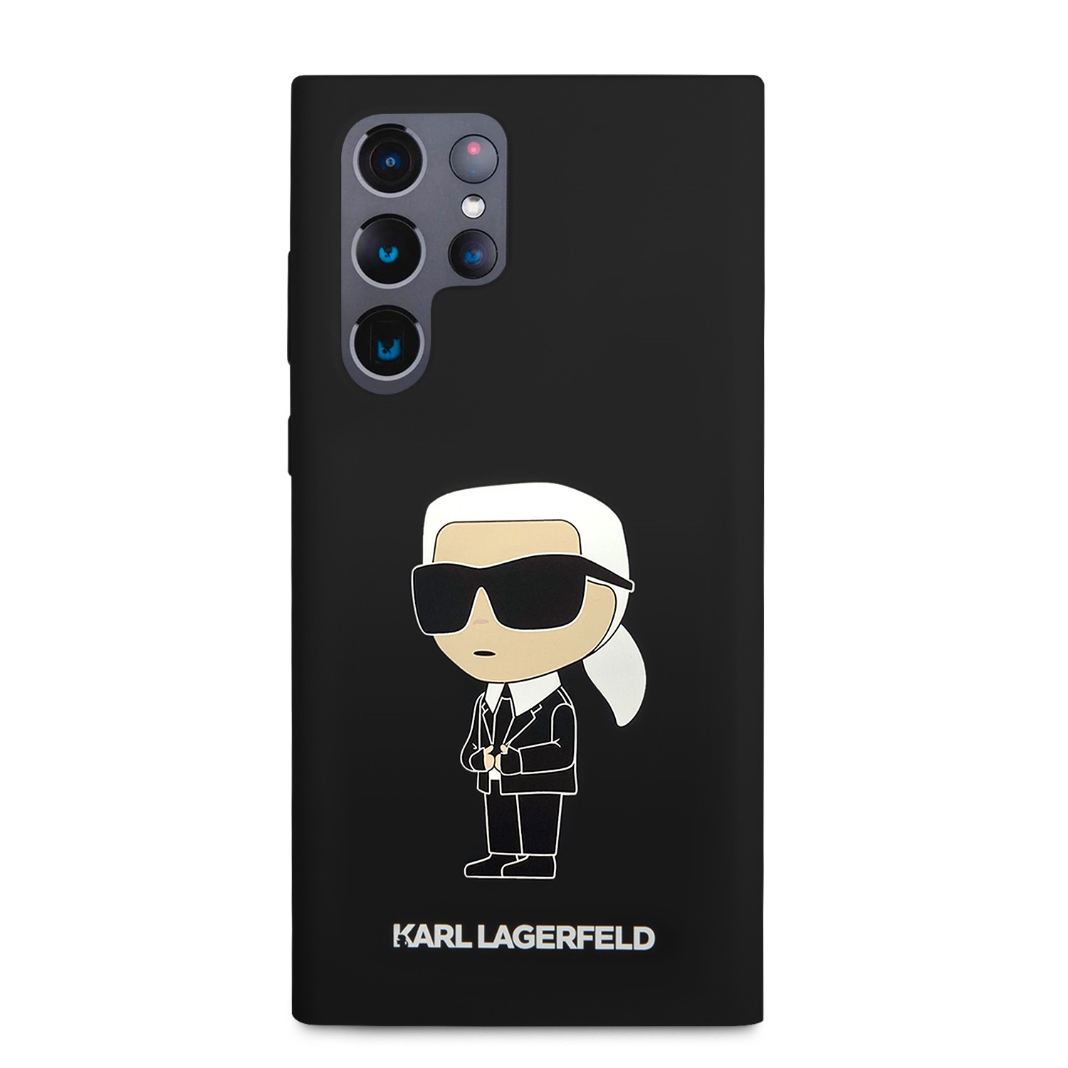 Karl Lagerfeld Liquid Silicone Ikonik NFT Zadní Kryt pro Samsung Galaxy S24 Ultra Black