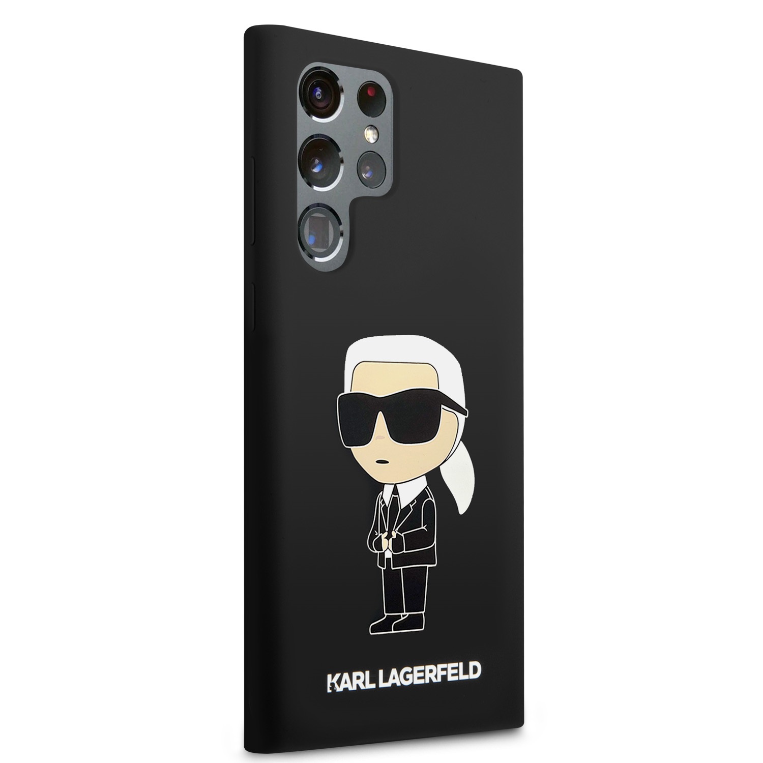 Karl Lagerfeld Liquid Silicone Ikonik NFT Zadní Kryt pro Samsung Galaxy S24 Ultra Black