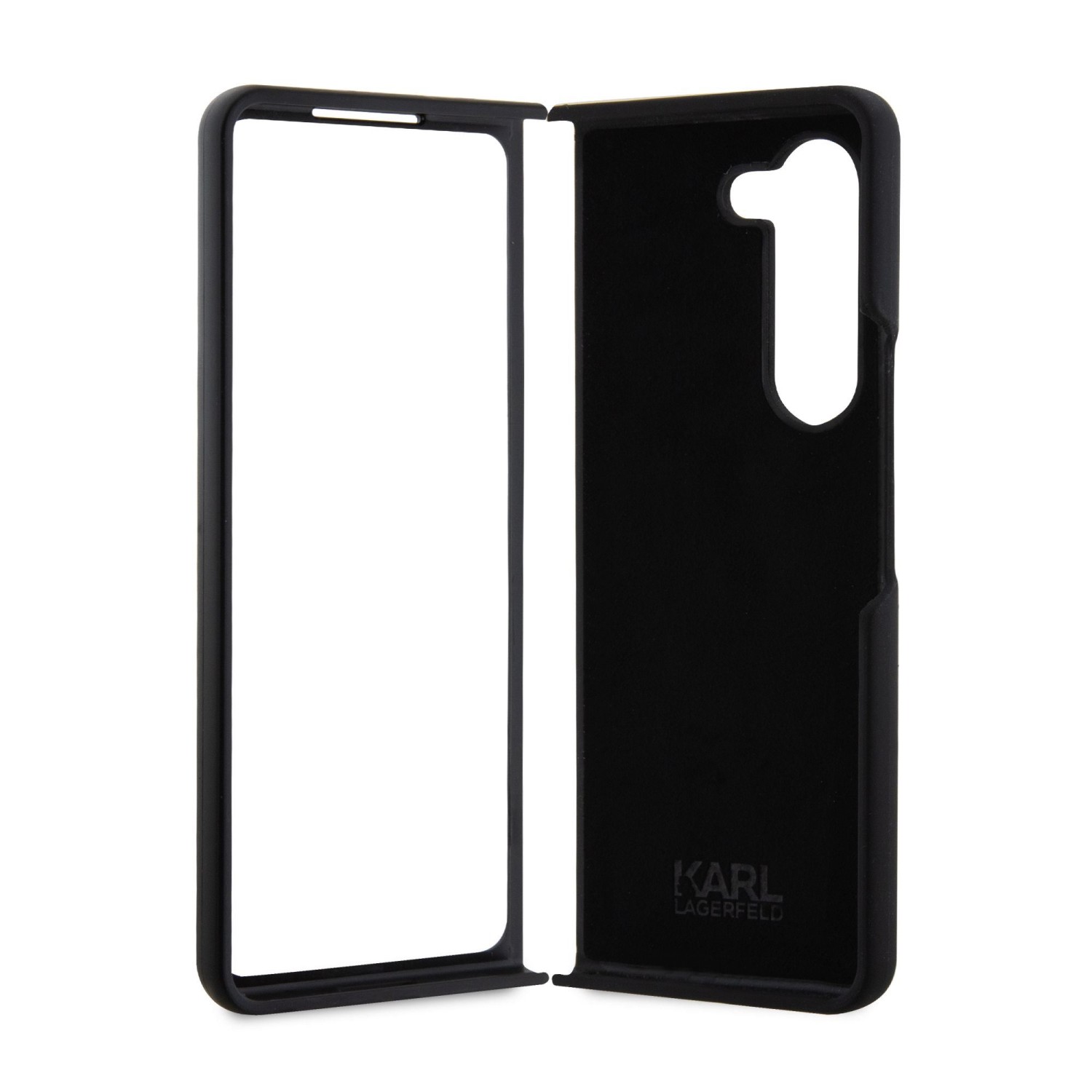 Karl Lagerfeld Liquid Silicone Ikonik NFT Zadní Kryt pro Samsung Galaxy Z Fold 5 Black