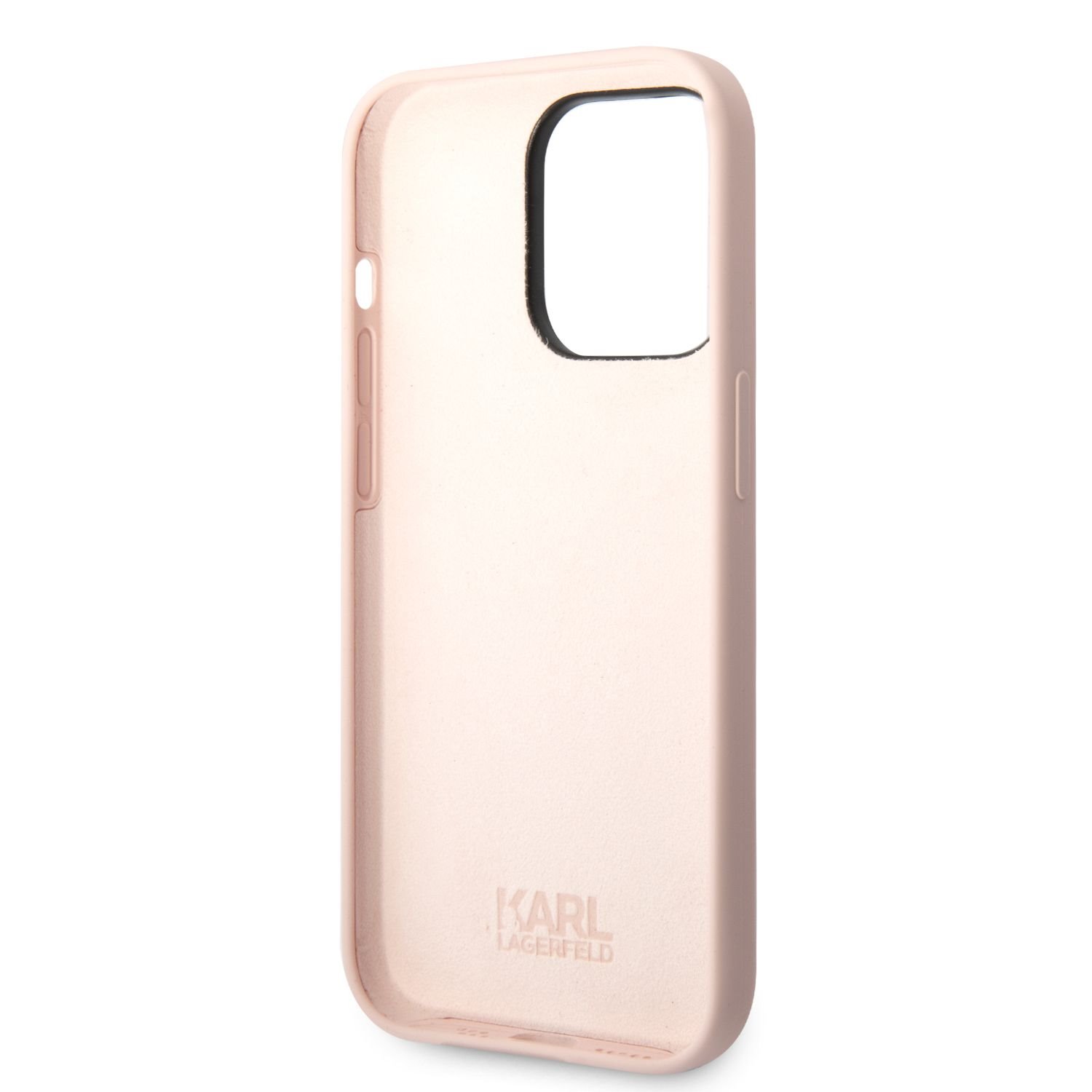 Karl Lagerfeld Liquid Silicone Ikonik NFT Zadní Kryt pro iPhone 14 Pro Max Pink