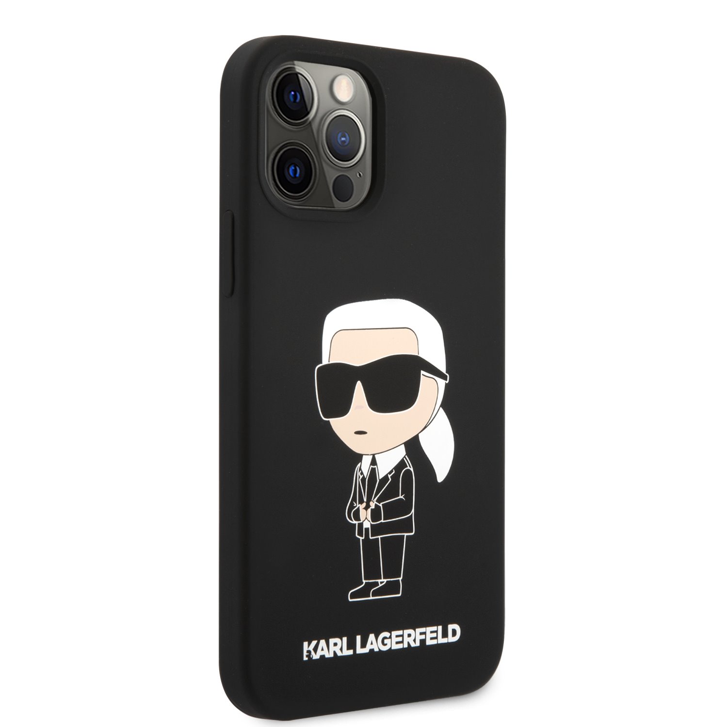 Karl Lagerfeld Liquid Silicone Ikonik NFT Zadní Kryt pro iPhone 12/12 Pro Black