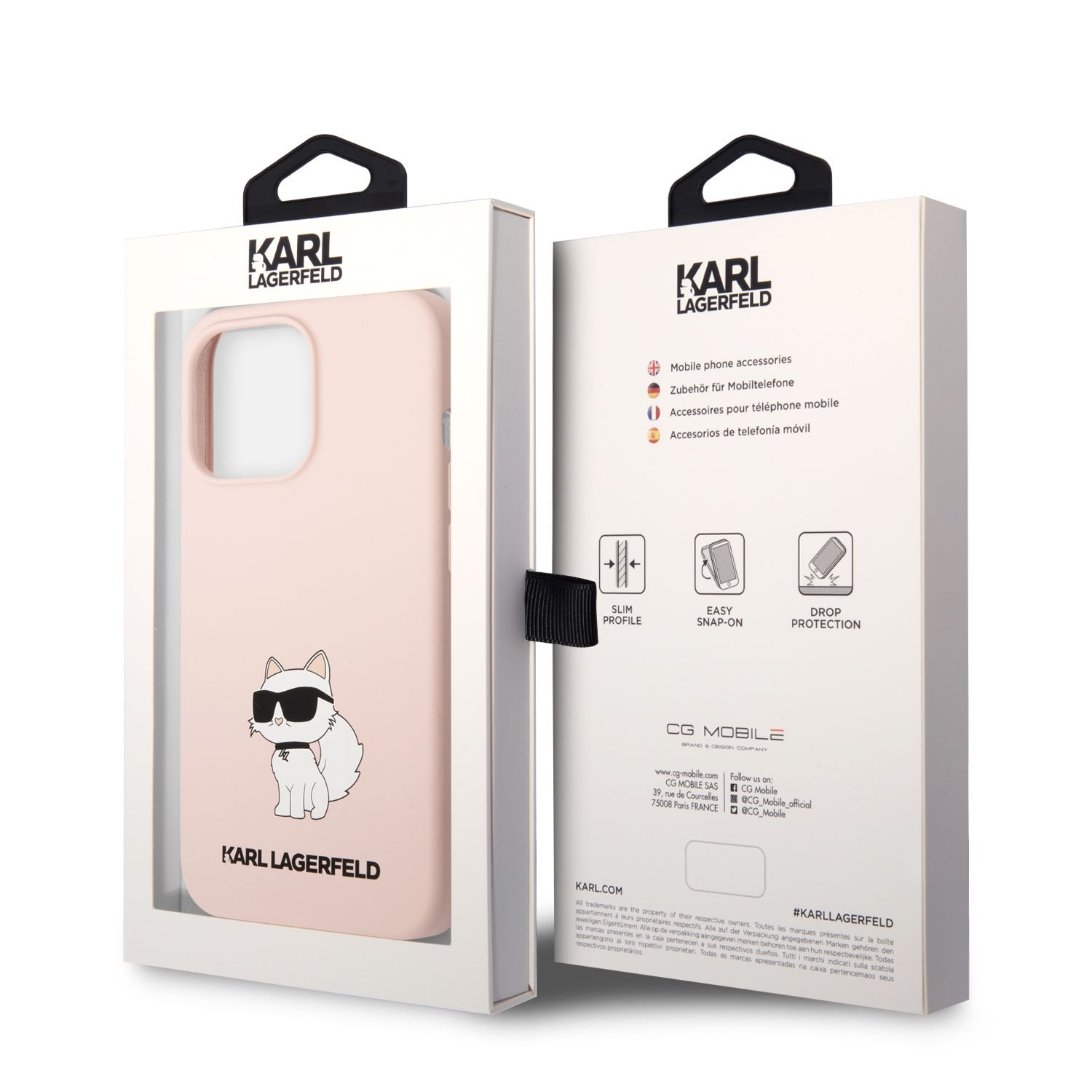 Karl Lagerfeld Liquid Silicone Choupette NFT Zadní Kryt pro iPhone 13 Pro Pink