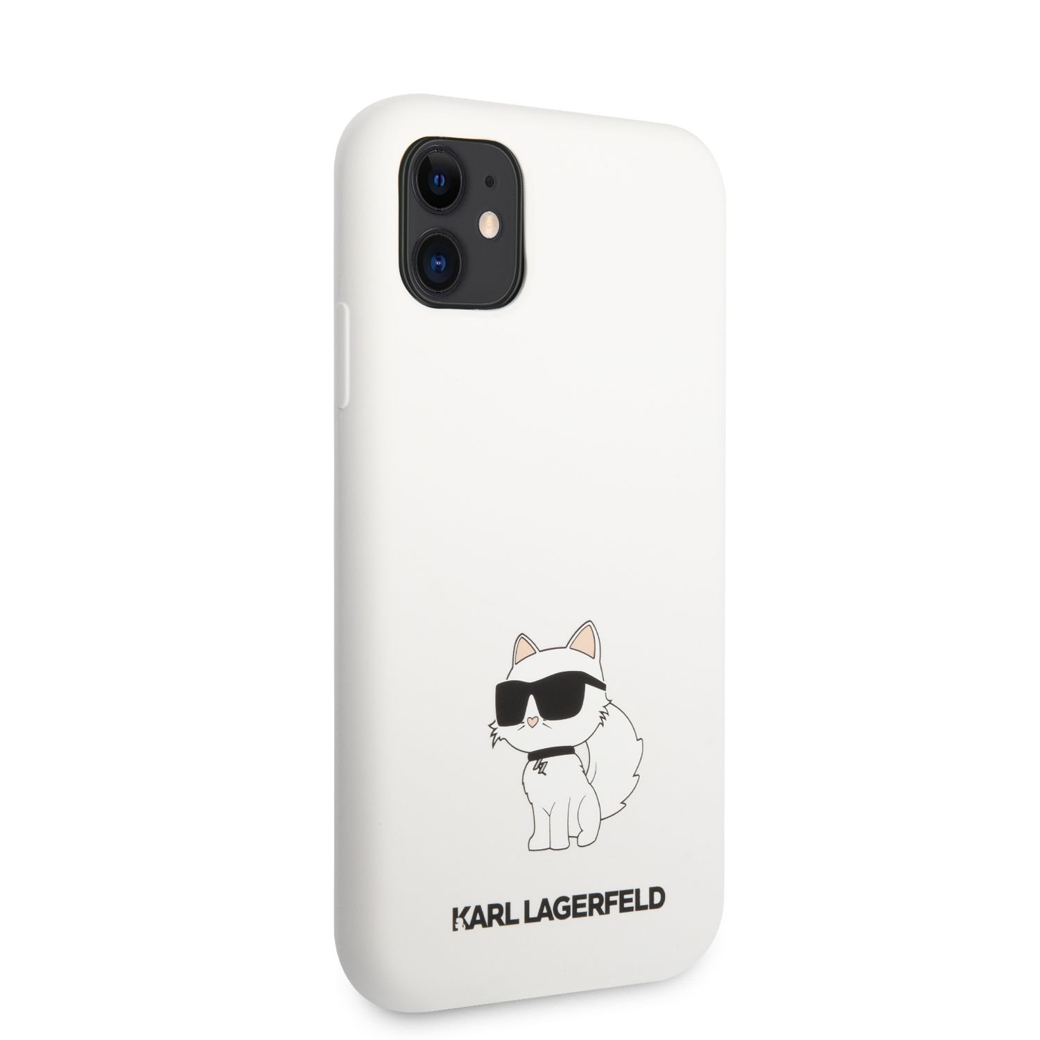 Karl Lagerfeld Liquid Silicone Choupette NFT Zadní Kryt pro iPhone 11 White