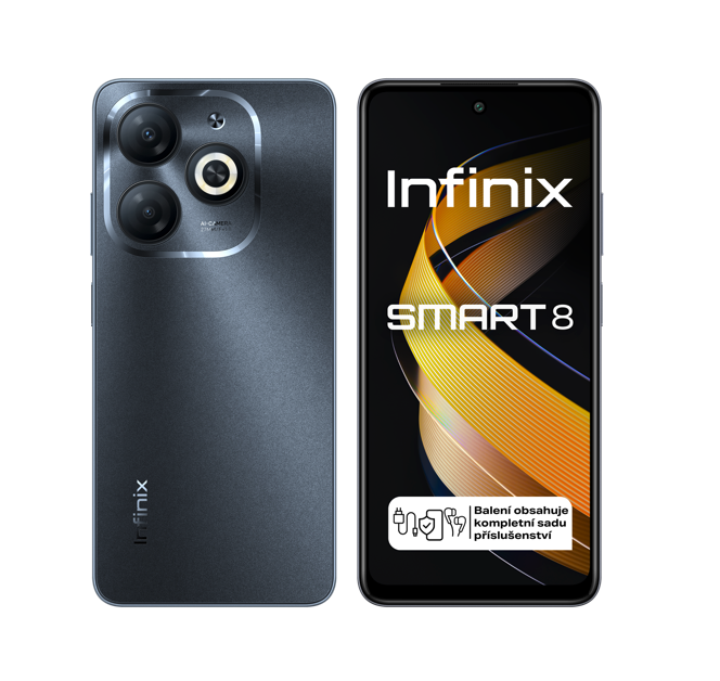 Infinix Smart 8 3(up to 6GB) +64GB gsm tel. Timber Black