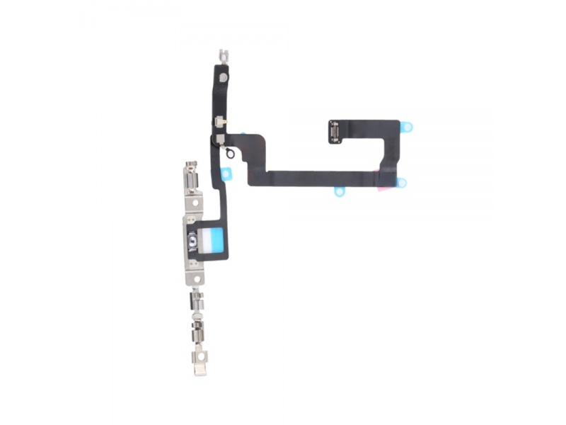 Flex kábel tlačidla hlasitosti + kovová doštička pre Apple iPhone 14