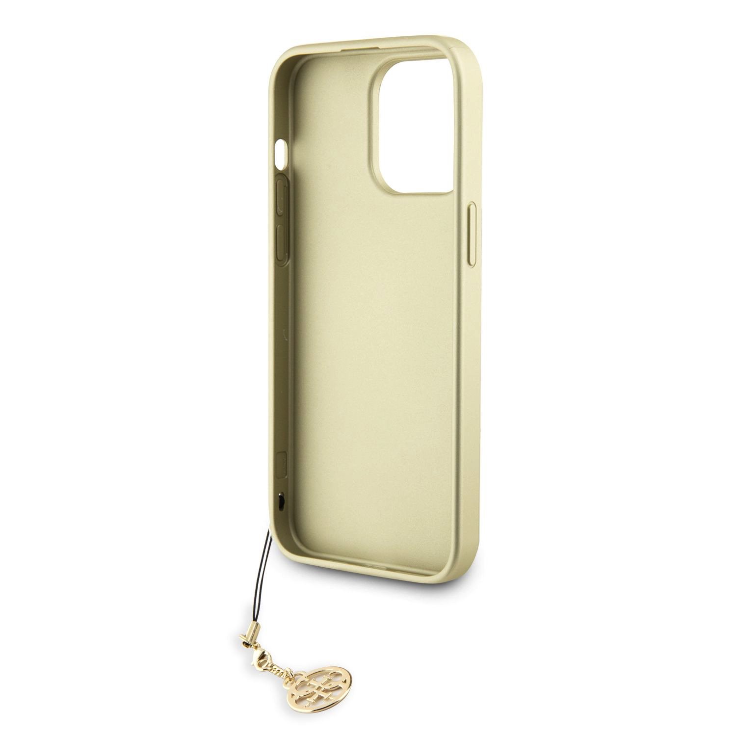 Guess 4G Charms Zadní Kryt pro iPhone 15 Pro Max Brown