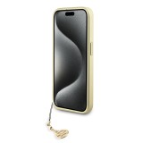 Guess 4G Charms Zadní Kryt pro iPhone 15 Pro Brown