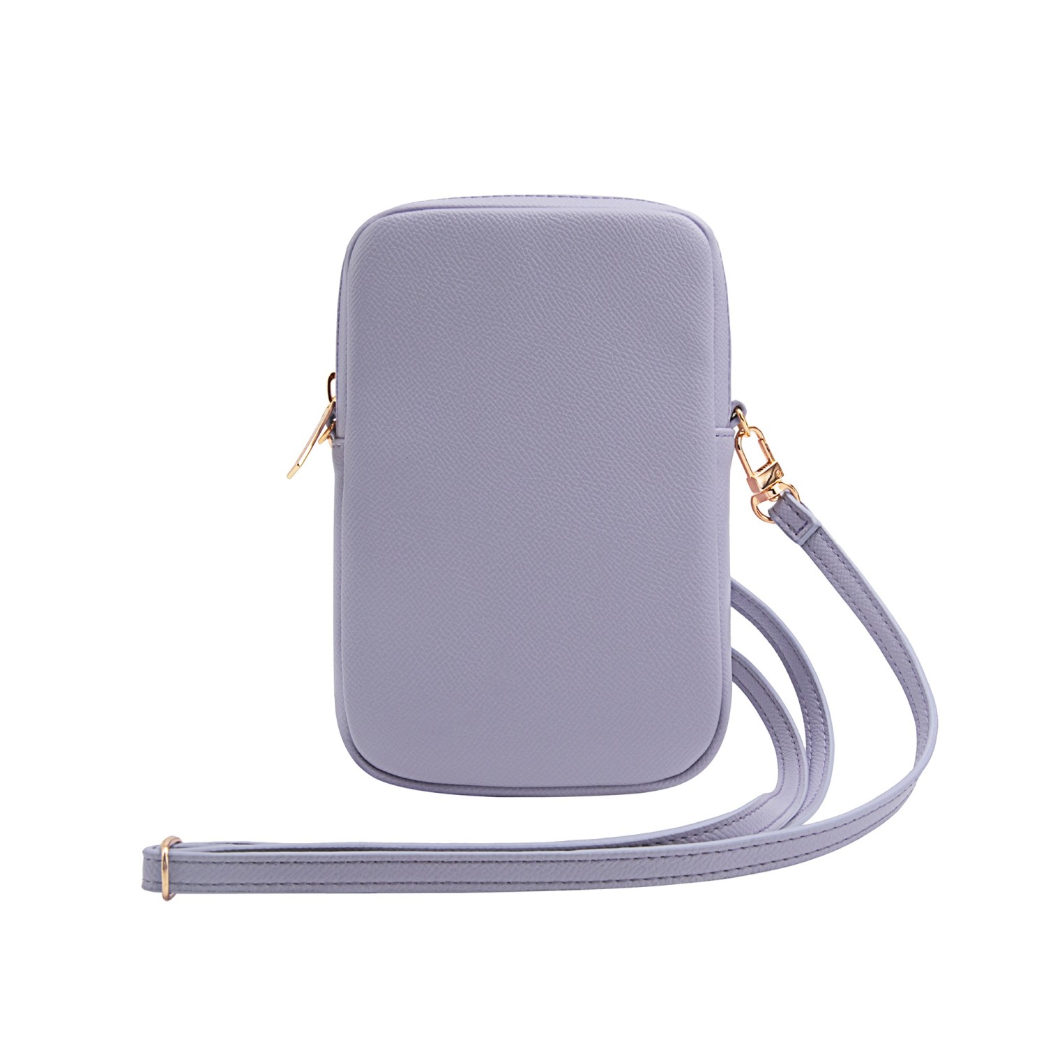 Taška Guess PU Grained 4G Metal Logo Wallet Phone Bag Zipper, fialová