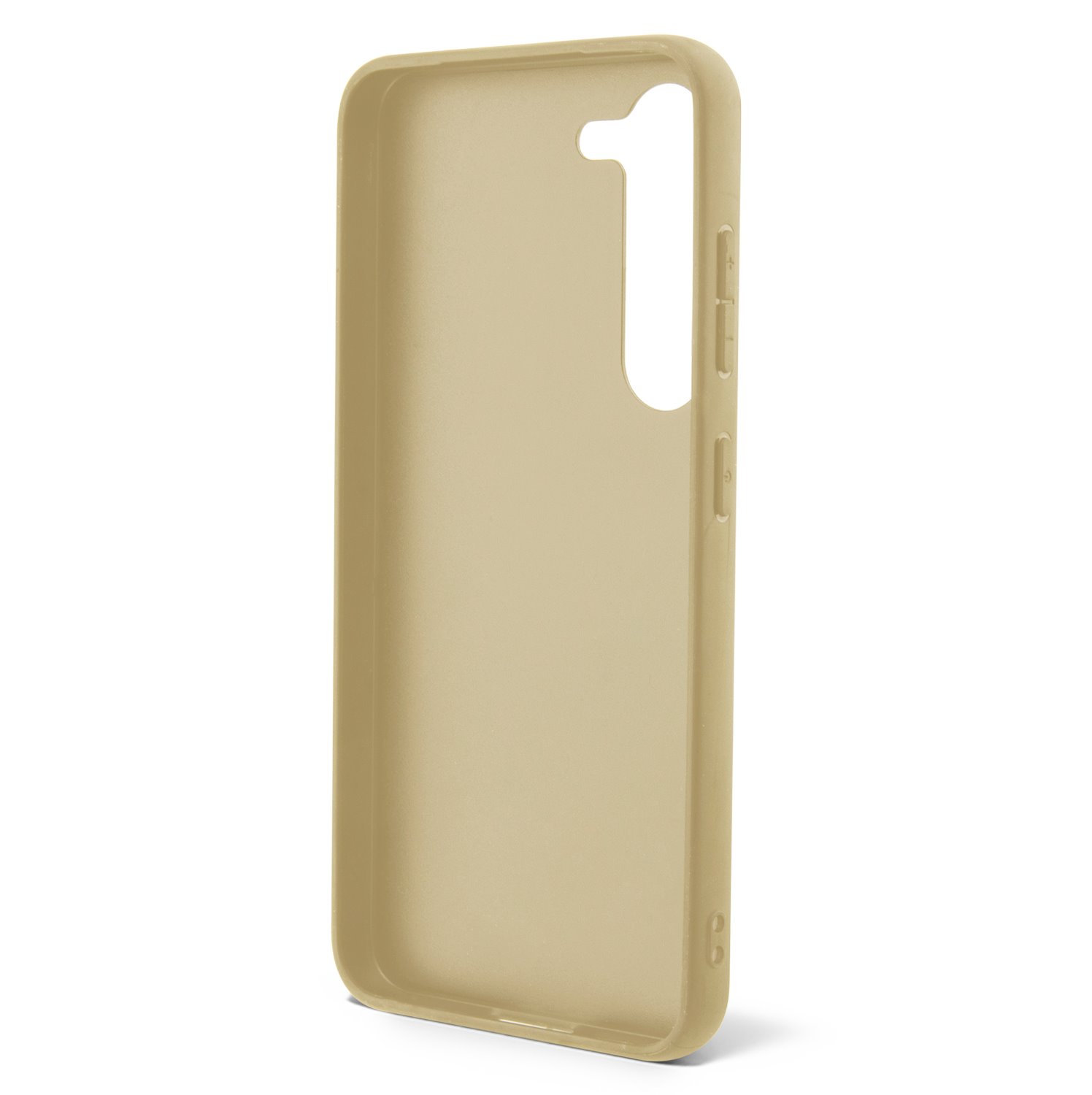 Guess PC/TPU Glitter Flakes Metal Logo Zadní Kryt pro Samsung Galaxy S23 Gold