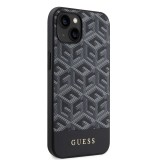 Guess PU G Cube MagSafe Zadní Kryt pro iPhone 14 Black