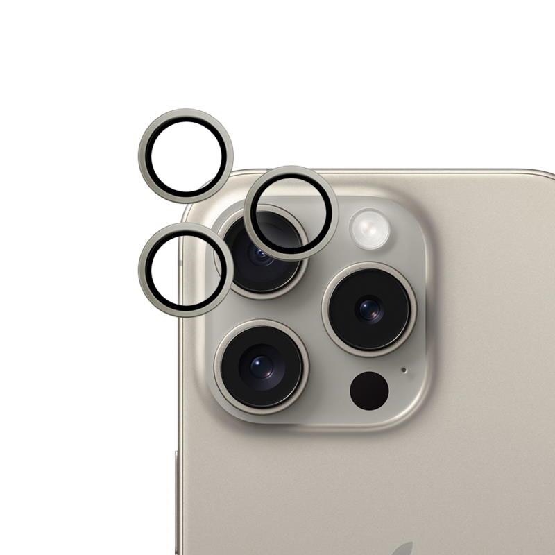 Ochranné sklo fotoaparátu Epico pre Apple iPhone 15 Pro/15 Pro Max, titánovo zlatá