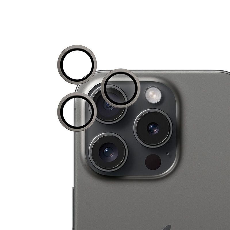 Ochranné sklo fotoaparátu Epico pre Apple iPhone 15 Pro/15 Pro Max, vesmírne čierna