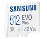 Samsung EVO Plus / micro SDXC / 512GB / 130MBps / UHS-I U3 / Class 10 / + Adaptér