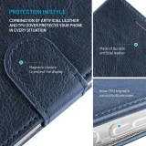 Flipové pouzdro FIXED Opus pro Samsung Galaxy A55 5G, modrá
