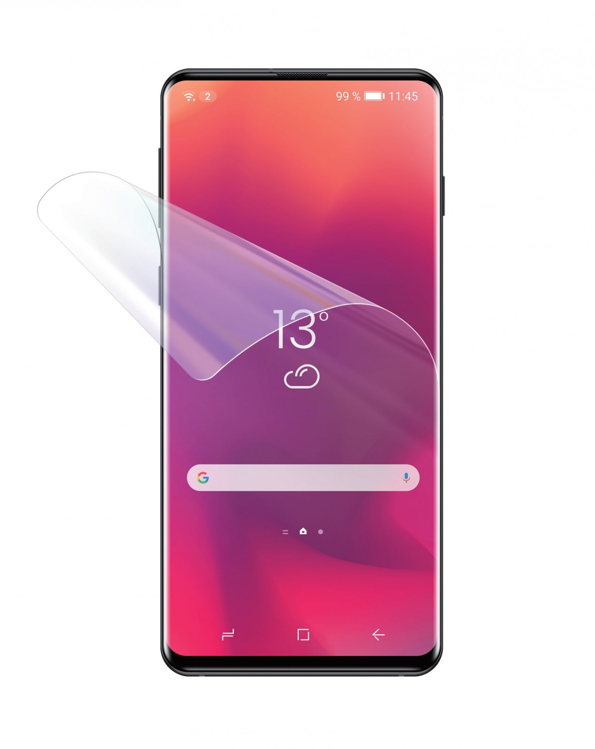 Silikonová folie FIXED Invisible Protector pro Honor 200 Pro 5G (2ks), čirá