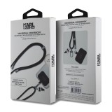 Karl Lagerfeld Universal Crossbody Popruh Cord and Ikonik Pins Black