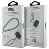 Popruh Karl Lagerfeld Universal Crossbody Cord Ikonik cat, šedá