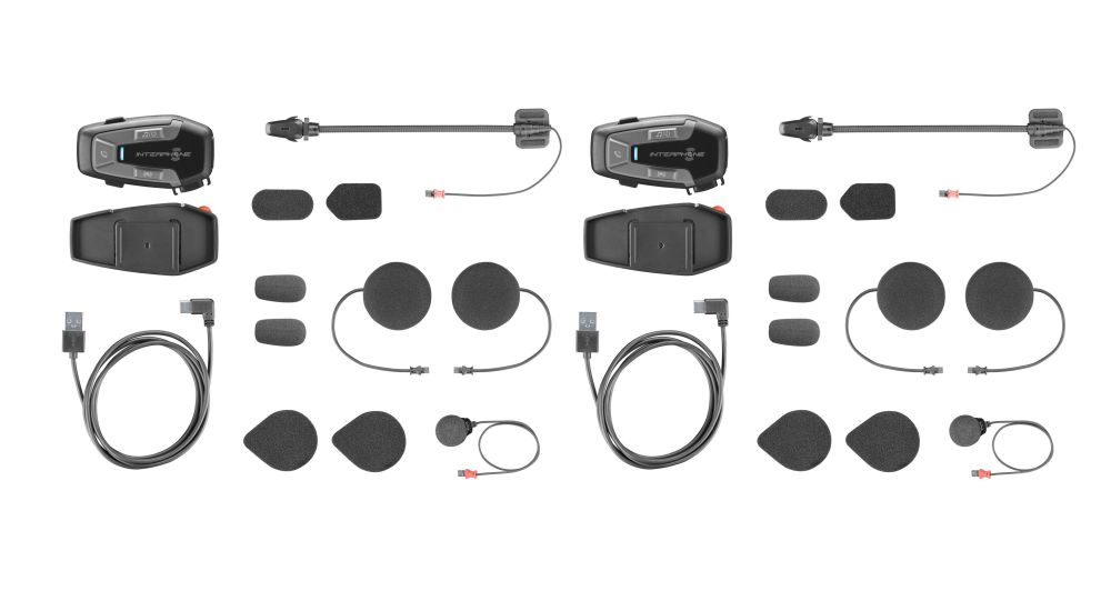 Bluetooth headset pro uzavřené a otevřené přilby Interphone U-COM6R, Twin Pack