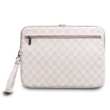 DKNY PU Leather Checkered Pattern and Stripe Obal na Notebook 13/14" Pink