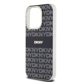 Zadní kryt DKNY PC/TPU Repeat Pattern Tonal Stripe Magsafe pro Apple iPhone 15 Pro, černá