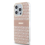 DKNY PC/TPU Repeat Pattern Tonal Stripe Magsafe Zadní Kryt pro iPhone 15 Pro Pink