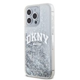 DKNY Liquid Glitter Arch Logo Zadní Kryt pro iPhone 15 Pro Max Transparent