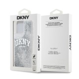 DKNY Liquid Glitter Arch Logo Zadní Kryt pro iPhone 15 Pro Max Transparent