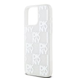 DKNY Liquid Glitter Checkered Pattern Zadní Kryt pro iPhone 15 Pro Max Transparent