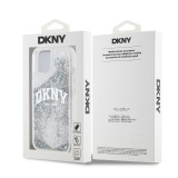 DKNY Liquid Glitter Arch Logo Zadní Kryt pro iPhone 15 Transparent