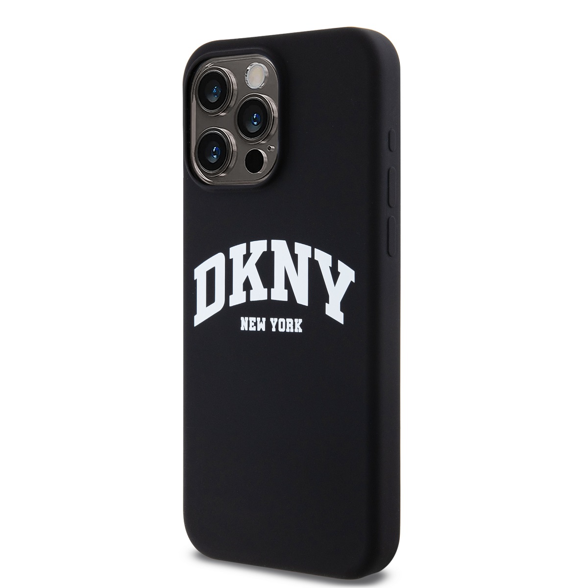 DKNY Liquid Silicone Arch Logo MagSafe Zadní Kryt pro iPhone 15 Pro Max Black