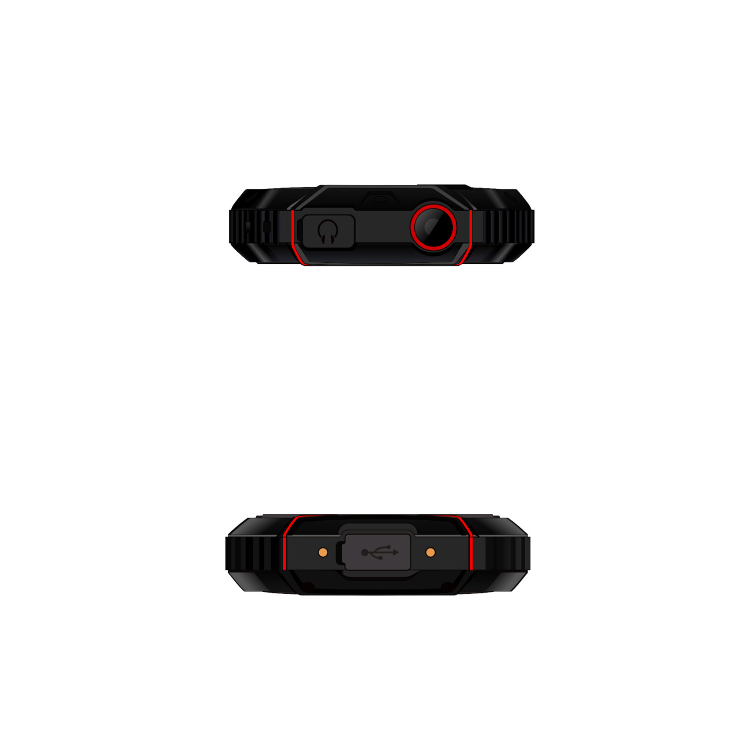 Evolveo StrongPhone W4 černá/červená