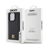 DKNY PU Leather Repeat Pattern Stack Logo Magsafe Zadní Kryt pro iPhone 13 Pro Max Black
