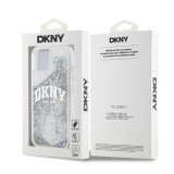 DKNY Liquid Glitter Arch Logo Zadní Kryt pro iPhone 14 Transparent