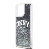 DKNY Liquid Glitter Arch Logo Zadní Kryt pro iPhone 13 Pro Black