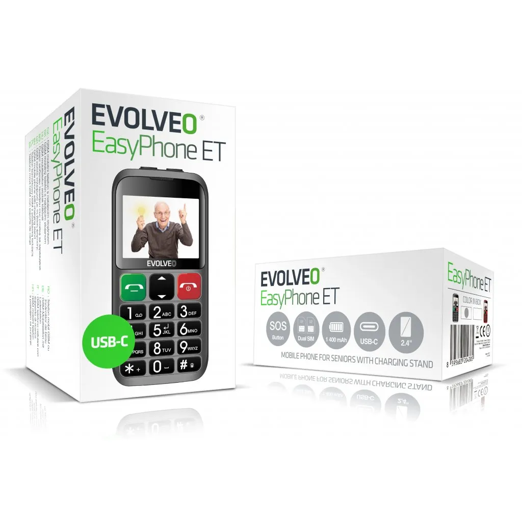 Evolveo EasyPhone ET stříbrná