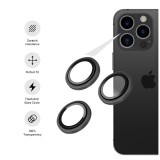 Ochranná skla čoček fotoaparátů FIXED Camera Glass pro Apple iPhone 16 Pro/16 Pro Max, bílý titan